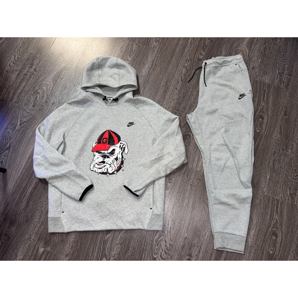 Men XL Nike UGA Georgia Bulldogs Dawgs Team Issued PE Tech Fleece 2 pc Sweatsuit
